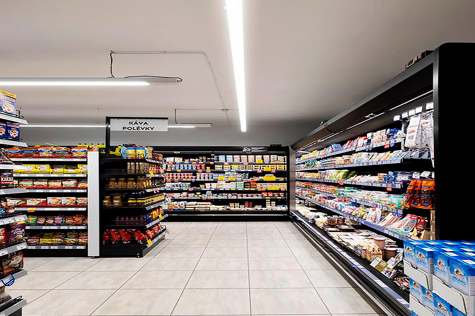 Refrigerated multideck cabinets Louisiana MV 095 MT O 210-DLM, convenience store Flop, Czech Republic Refrigerated multideck cabinets Louisiana MV 095 MT O 210-DLM, convenience store Flop, Czech Republic