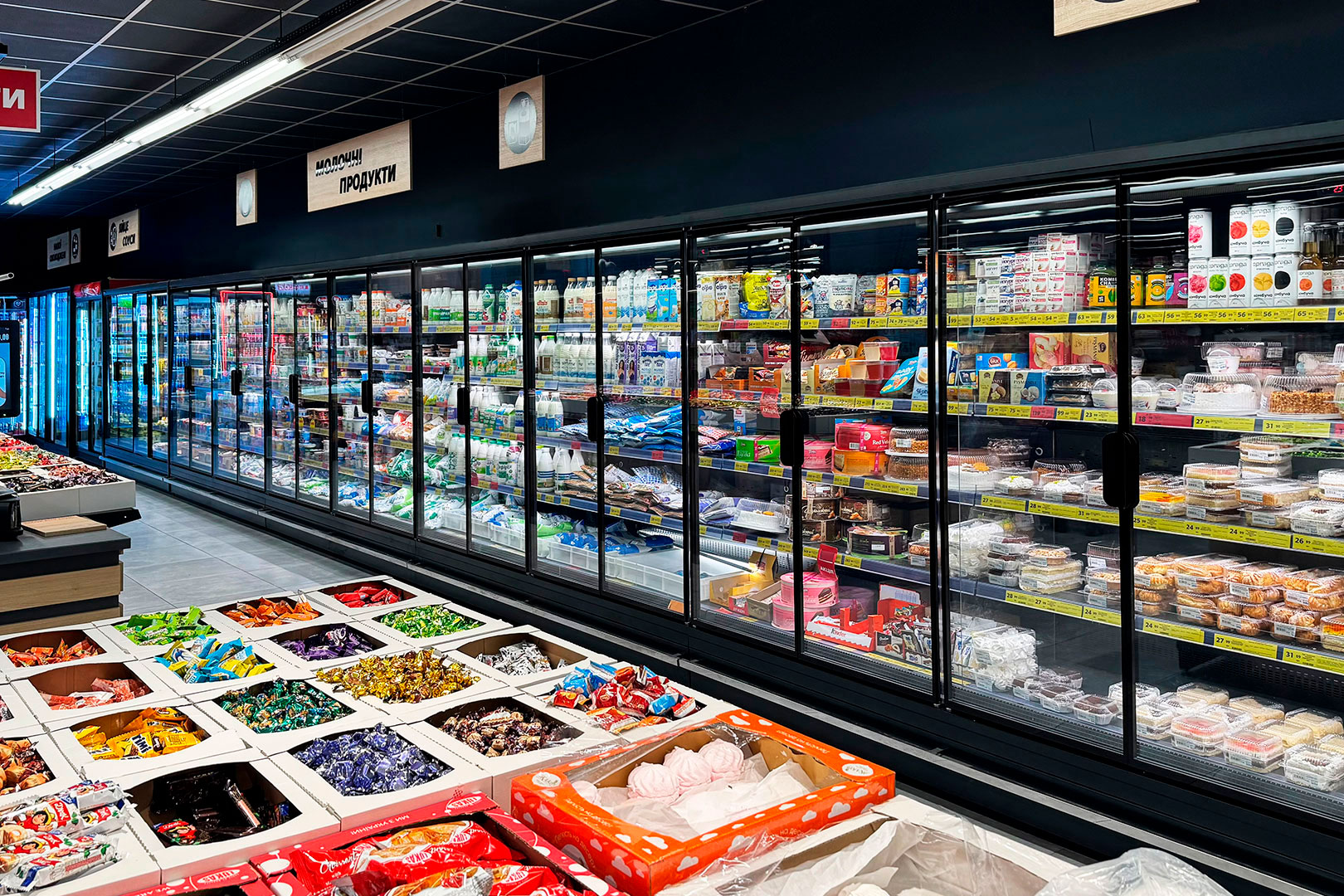 Refrigerated multideck cabinets Indiana 2 MV 070 MT D 205-DLM, Eco Market supermarket Refrigerated multideck cabinets Indiana 2 MV 070 MT D 205-DLM, Eco Market supermarket