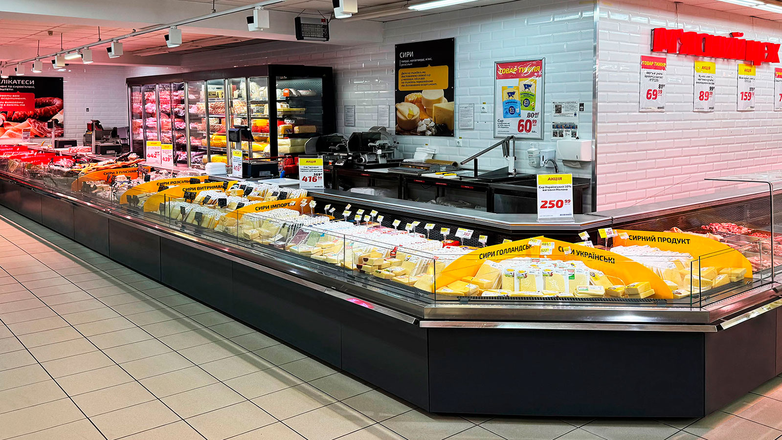 Refrigerated counters Missouri MC 120 deli self 086-DBM, Velmart supermarket, Ukraine Refrigerated counters Missouri MC 120 deli self 086-DBM, Velmart supermarket, Ukraine