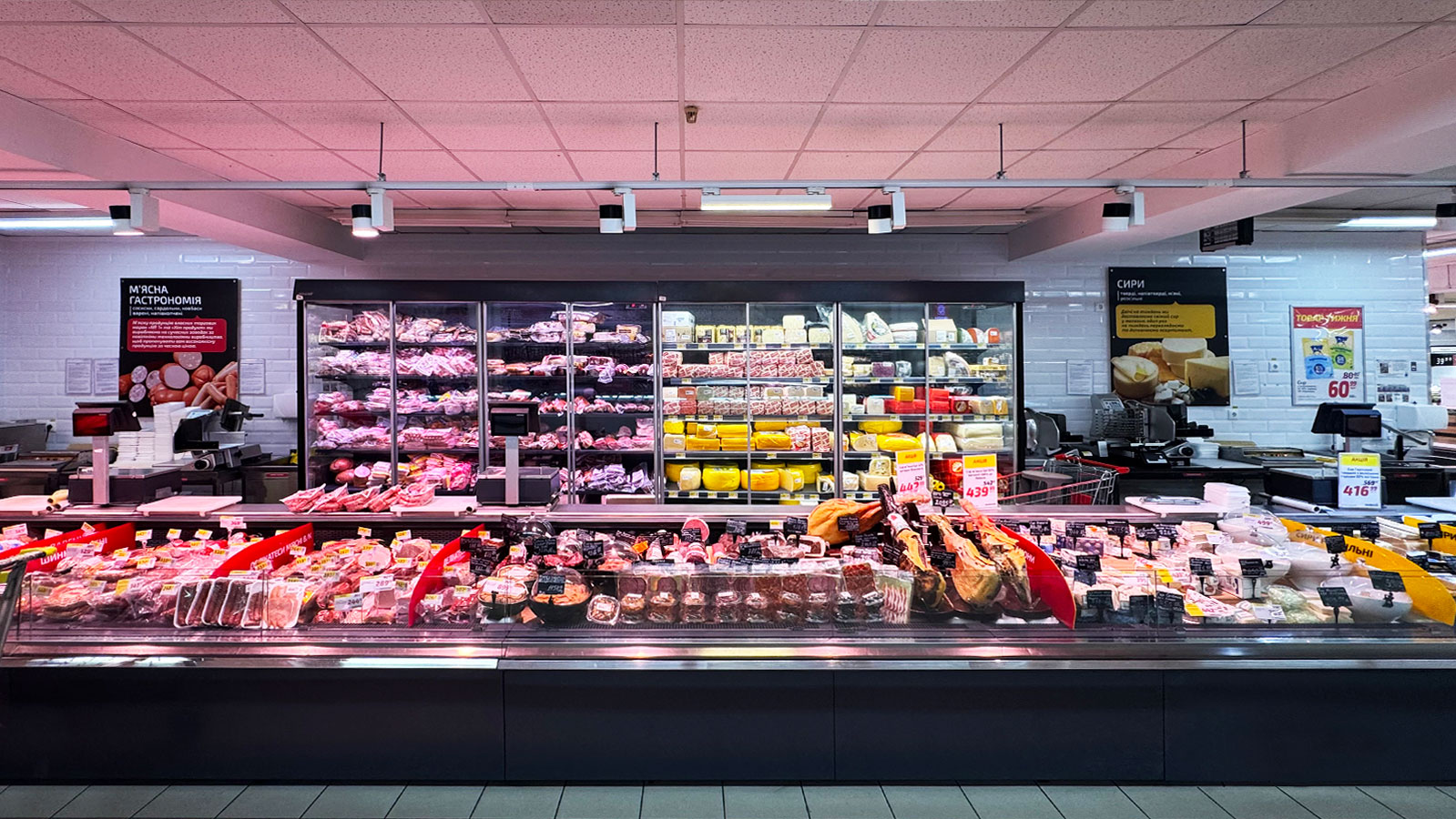 5 Refrigerated counters Missouri MC 120 deli OS 120-DBM, Velmart supermarket, Ukraine 5 Refrigerated counters Missouri MC 120 deli OS 120-DBM, Velmart supermarket, Ukraine