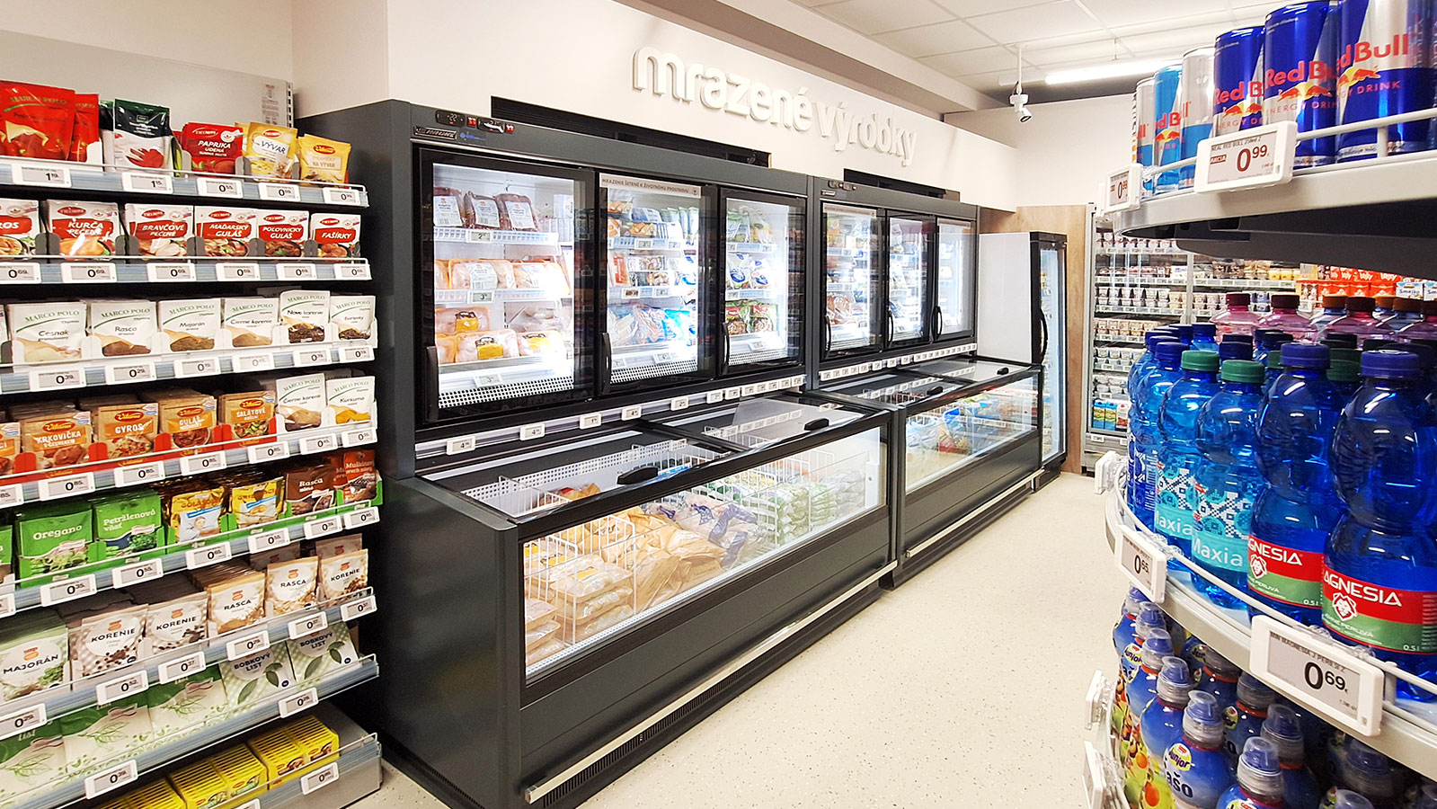 Frozen foods units Alaska combi 2 AHV 110 LT D/C 227-DLA, convenience store Coop, Slovakia Frozen foods units Alaska combi 2 AHV 110 LT D/C 227-DLA, convenience store Coop, Slovakia