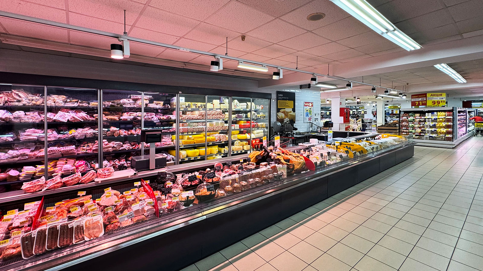 5 Refrigerated counters Missouri MC 120 deli OS 120-DBM, Velmart supermarket, Ukraine 5 Refrigerated counters Missouri MC 120 deli OS 120-DBM, Velmart supermarket, Ukraine