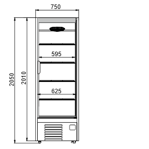 Refrigerated cabinets Kansas A1SG 080 HT 1HD 205-D600A-071