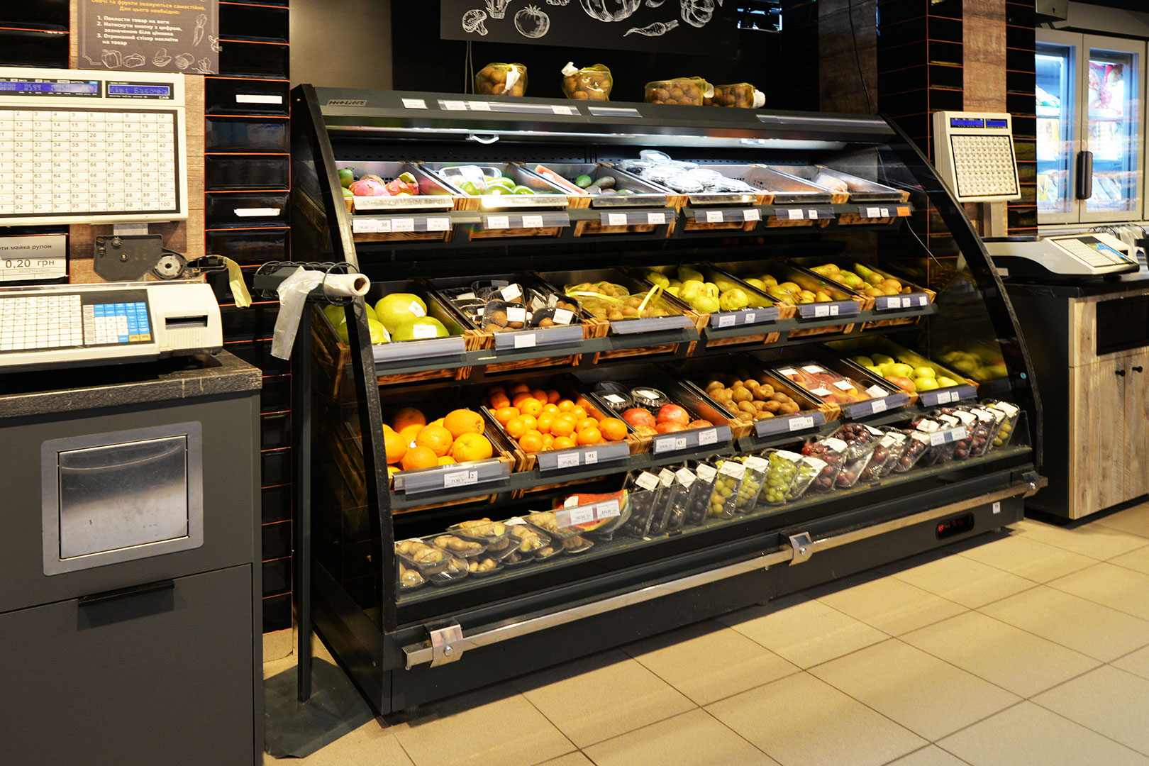 Semi-vertical cabinet Louisiana eco MSV 105 VF O 160-DLM, Food House supermarket, Ukraine Semi-vertical cabinet Louisiana eco MSV 105 VF O 160-DLM, Food House supermarket, Ukraine