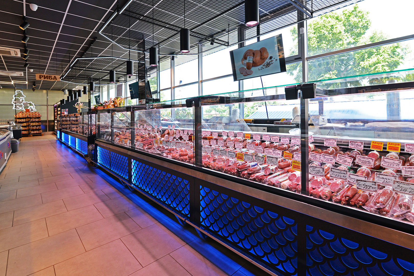 Refrigerated counters Missouri MC 120 deli PS 130-DBM, Food House supermarket, Ukraine Refrigerated counters Missouri MC 120 deli PS 130-DBM, Food House supermarket, Ukraine