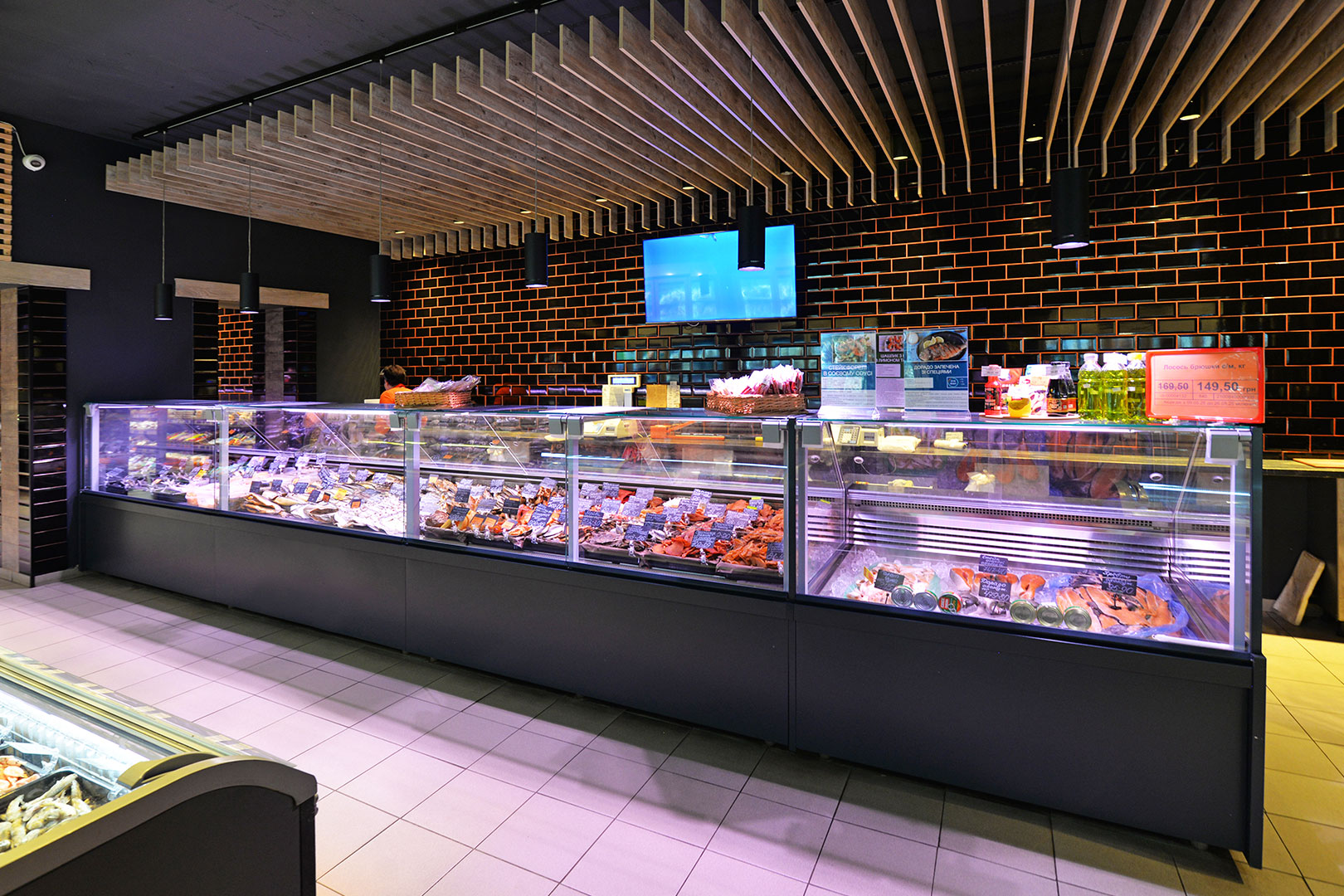 Refrigerated counters Missouri MC 120 deli PS 130-DBM, Food House supermarket, Ukraine Refrigerated counters Missouri MC 120 deli PS 130-DBM, Food House supermarket, Ukraine