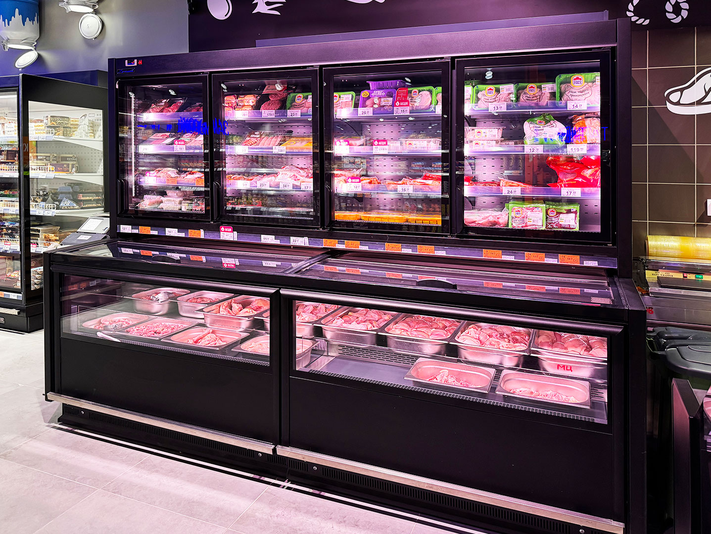 Combined cabinet Alaska combi MHV 110 MT D/C 200-DLM, Varus supermarket, Ukraine Combined cabinet Alaska combi MHV 110 MT D/C 200-DLM, Varus supermarket, Ukraine