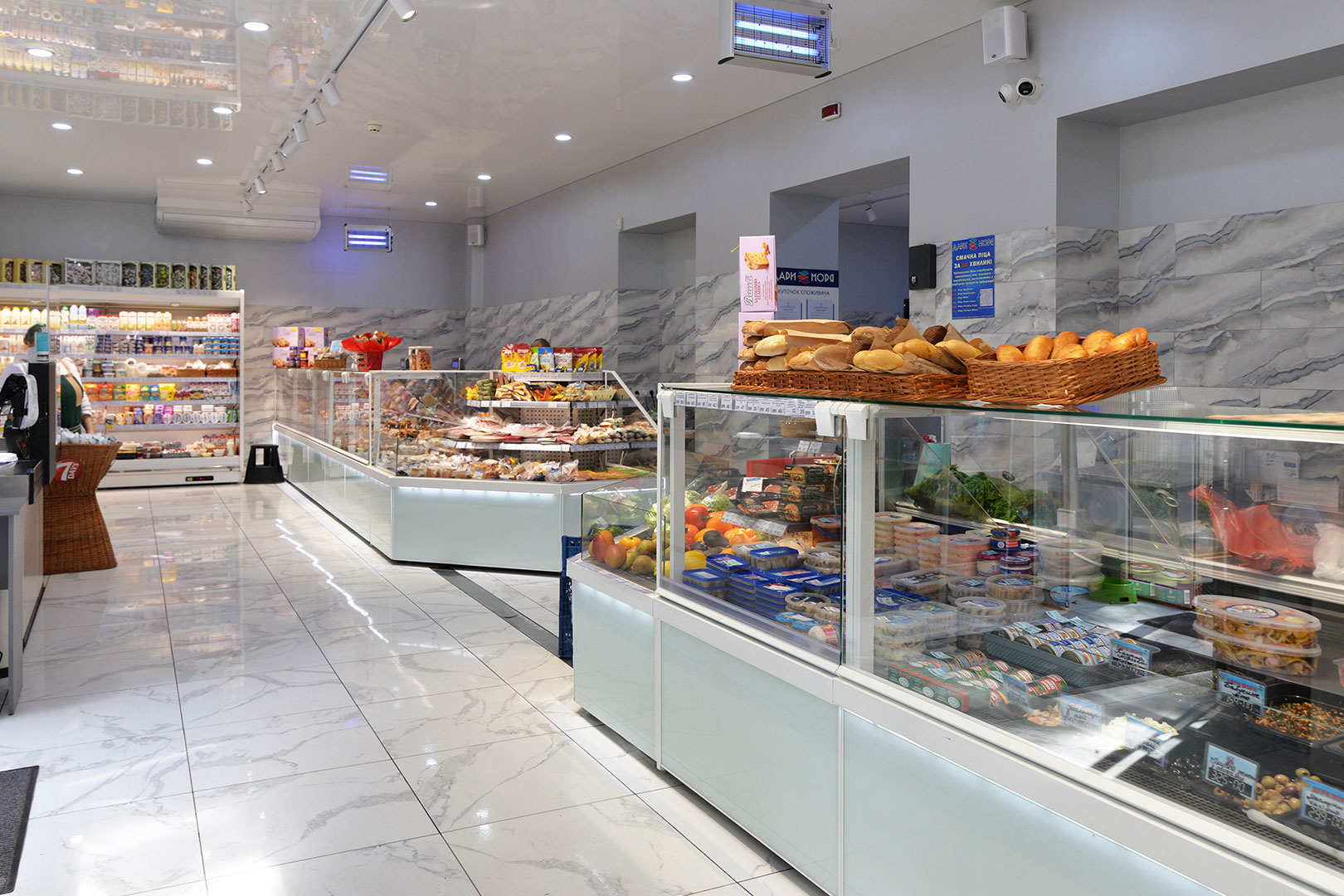 Refrigerated counters Missouri MC 120 cascade self 130-DLM, Missouri MC 120 deli PS 130-DBM, Dary Morya market, Ukraine Refrigerated counters Missouri MC 120 cascade self 130-DLM, Missouri MC 120 deli PS 130-DBM, Dary Morya market, Ukraine