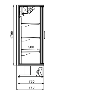 Refrigerated cabinets Kansas A1SG 077 HT SD 210-D1600A-160