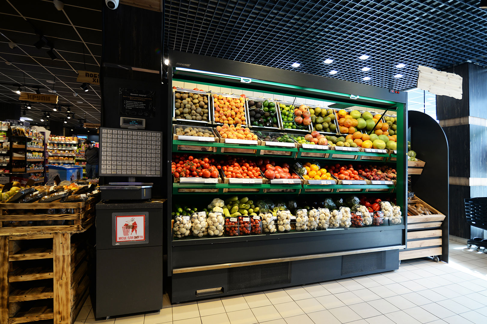 Refrigerated multideck cabinet Indiana cube AV 070 MT O 210-DLA, Food House convenience store, Ukraine Refrigerated multideck cabinet Indiana cube AV 070 MT O 210-DLA, Food House convenience store, Ukraine