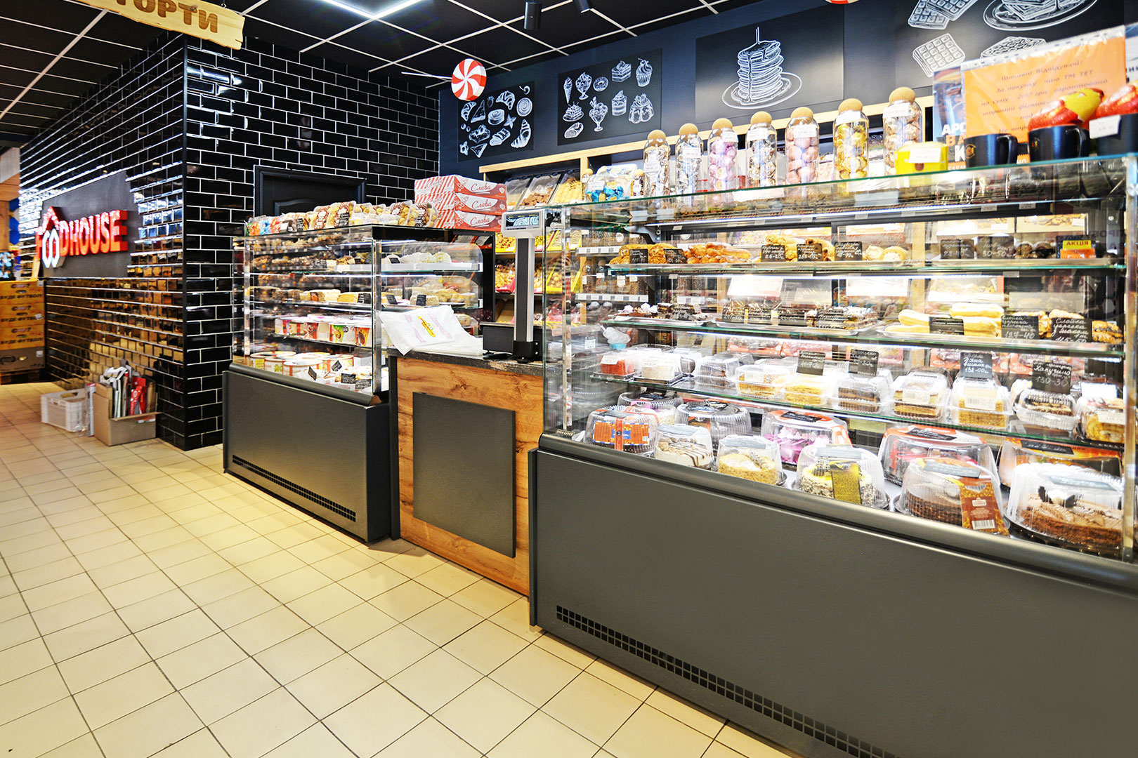 Confectionery counters Dakota AC 085 patisserie PP, Food House convenience store, Ukraine Confectionery counters Dakota AC 085 patisserie PP, Food House convenience store, Ukraine