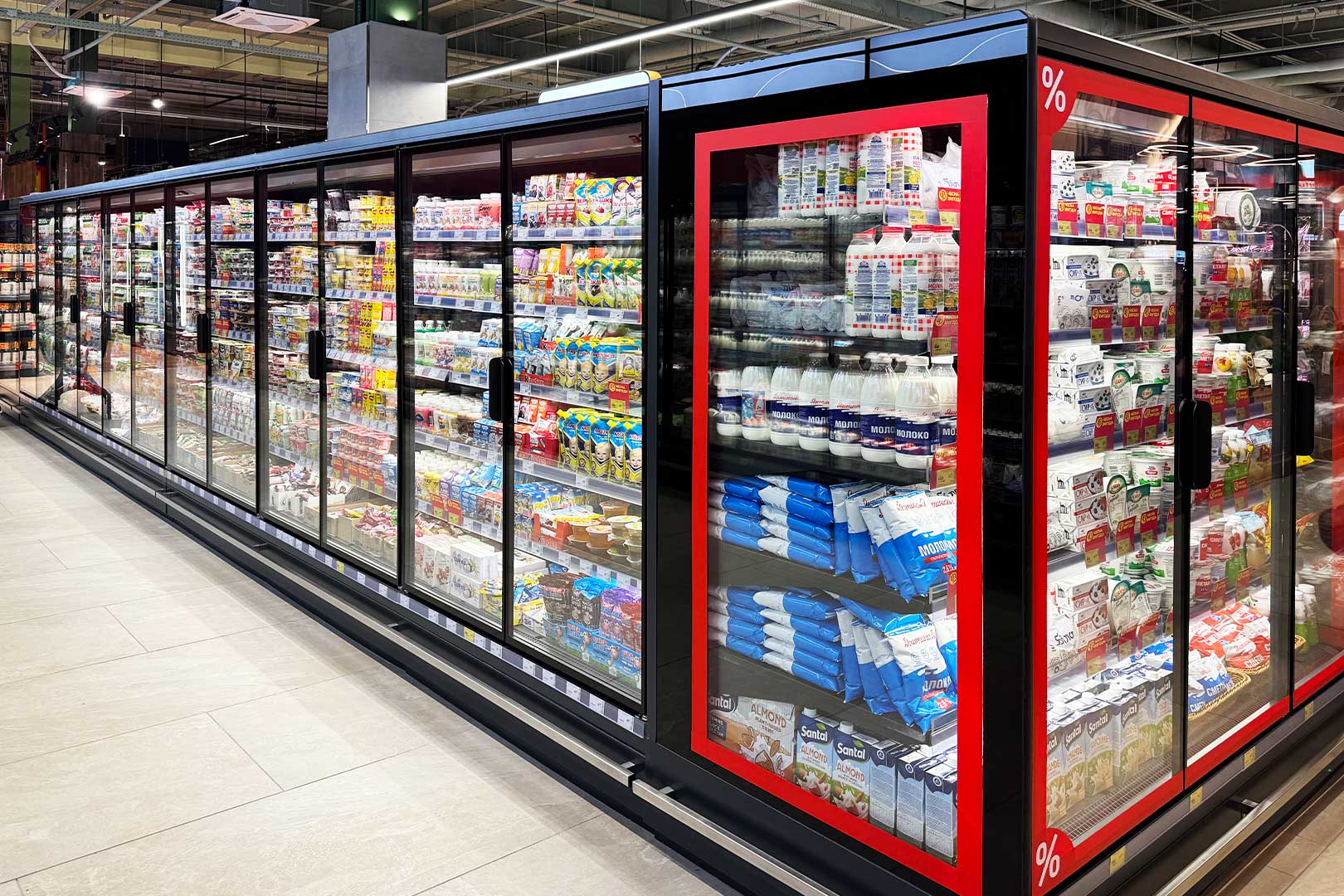 Refrigerated multideck cabinets Indiana 3 MV 090 MT D 205-DLM, Food Market supermarket, Ukraine Refrigerated multideck cabinets Indiana 3 MV 090 MT D 205-DLM, Food Market supermarket, Ukraine