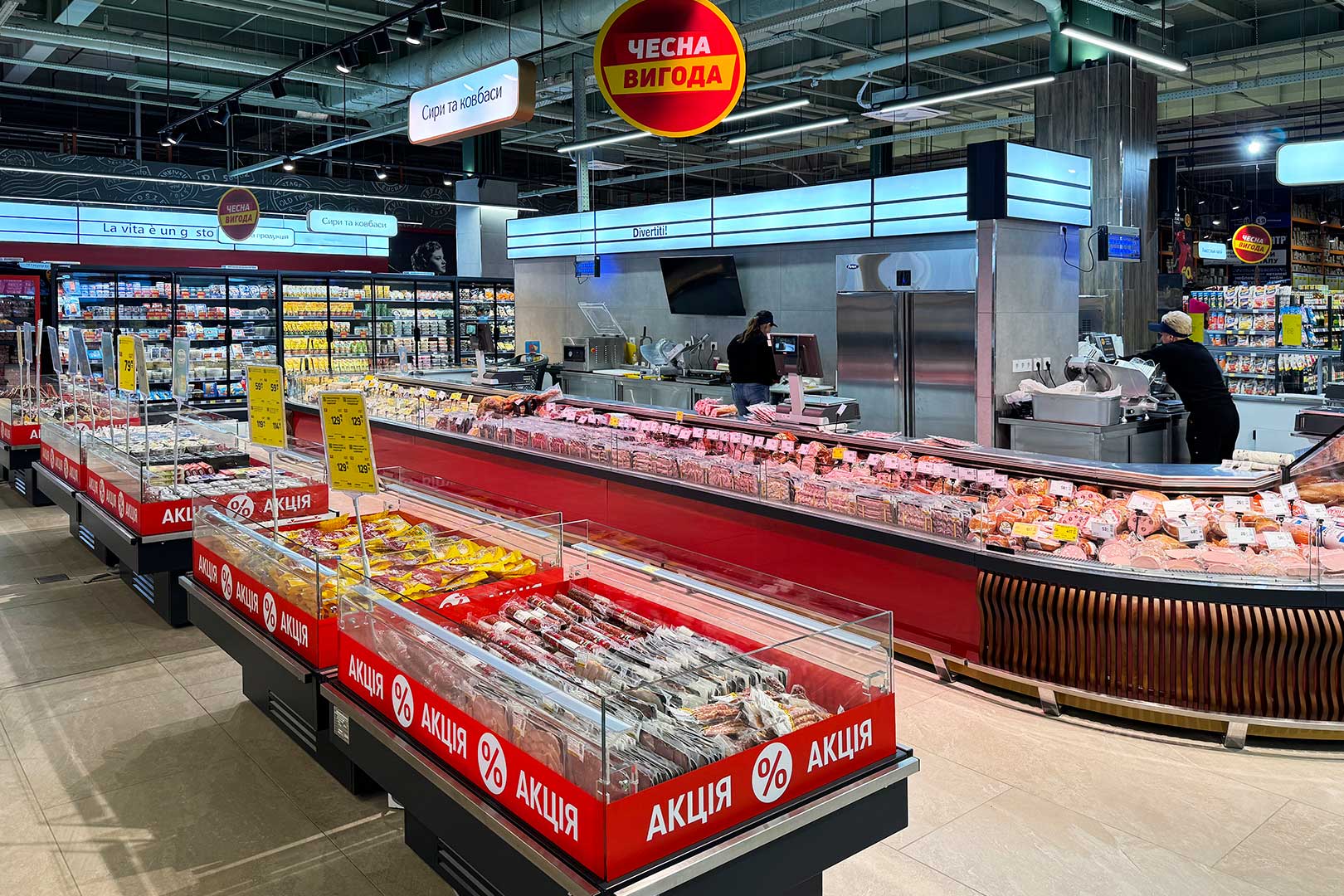 Promotional merchandisers Virginia AC 100 deli self 087-DLA, refrigerated counters Missouri MC 120 deli self 086-DBM, Food Market supermarket, Ukraine Promotional merchandisers Virginia AC 100 deli self 087-DLA, refrigerated counters Missouri MC 120 deli self 086-DBM, Food Market supermarket, Ukraine