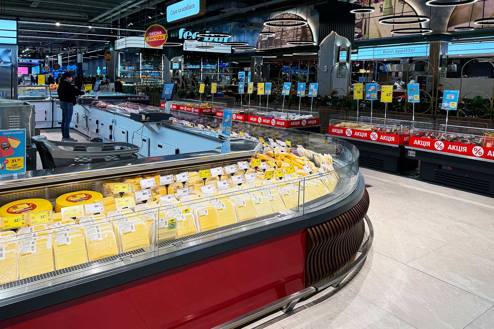 Refrigerated counters Missouri MC 120 deli self 086-DBM, promotional merchandisers Virginia AC 100 deli self 087-DLA, Food Market supermarket, Ukraine Refrigerated counters Missouri MC 120 deli self 086-DBM, promotional merchandisers Virginia AC 100 deli self 087-DLA, Food Market supermarket, Ukraine