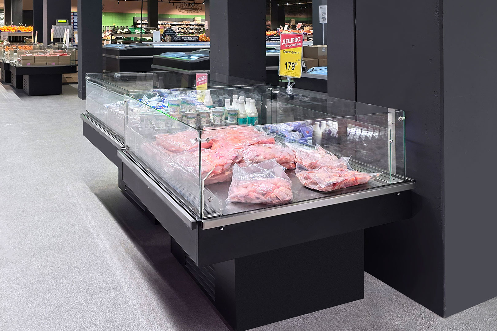 Promotional counters Virginia AC 120 deli self 086-DLA, Fozzy hypermarket, Ukraine Promotional counters Virginia AC 120 deli self 086-DLA, Fozzy hypermarket, Ukraine