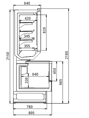 Frozen foods units Alaska combi 2 FG AHV 090 LT D/C 218-D-SLA
