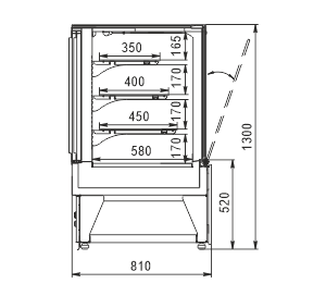 Confectionery counters Dakota AС 081 patisserie OSP 130-DLA