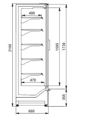 Refrigerated multideck cabinets Indiana 2 cube AV 066 MT D 210-DLA