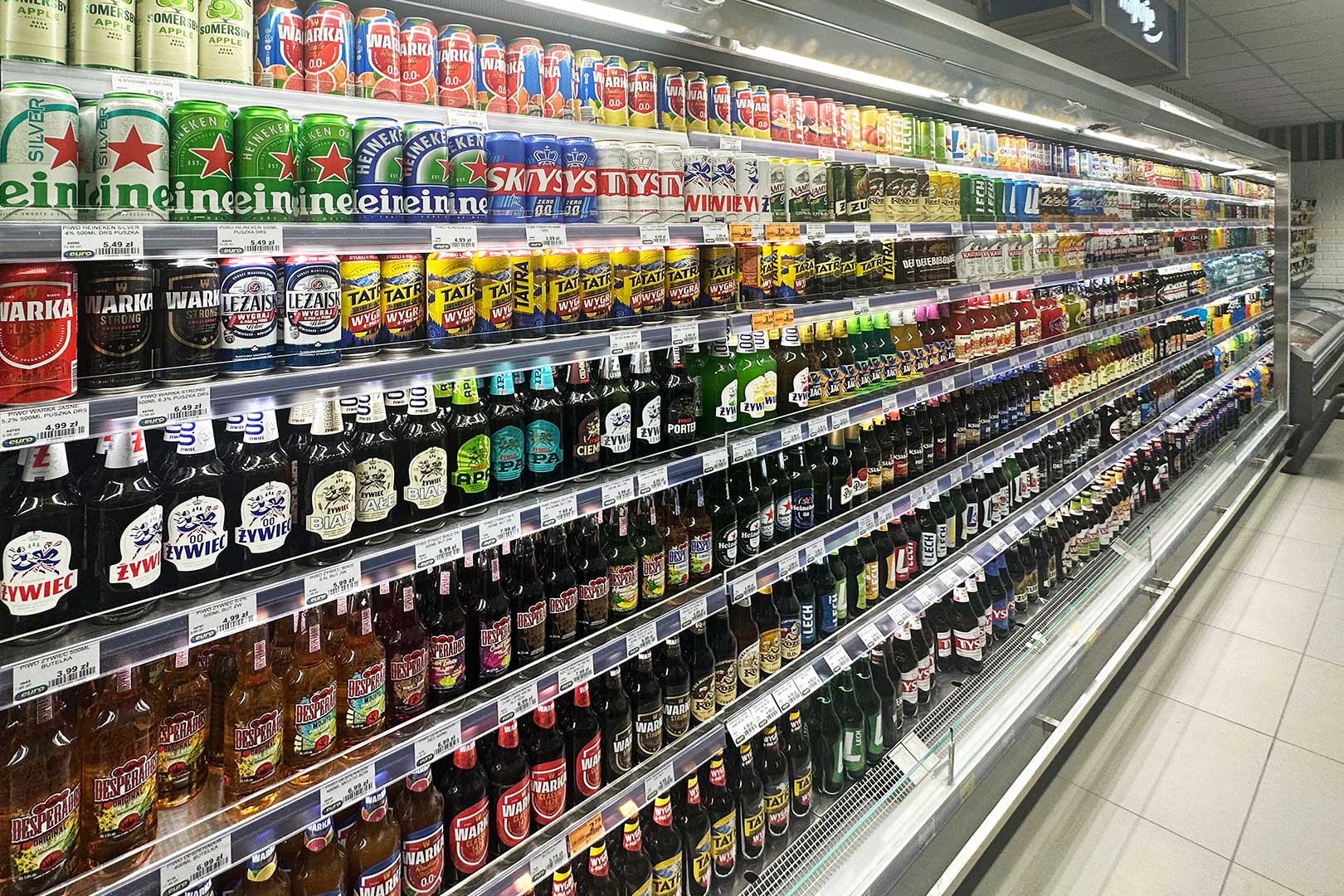 Multideck cabinets Indiana 2 MV 070 MT O 205-DLM, Euro Sklep supermarket, Poland Multideck cabinets Indiana 2 MV 070 MT O 205-DLM, Euro Sklep supermarket, Poland