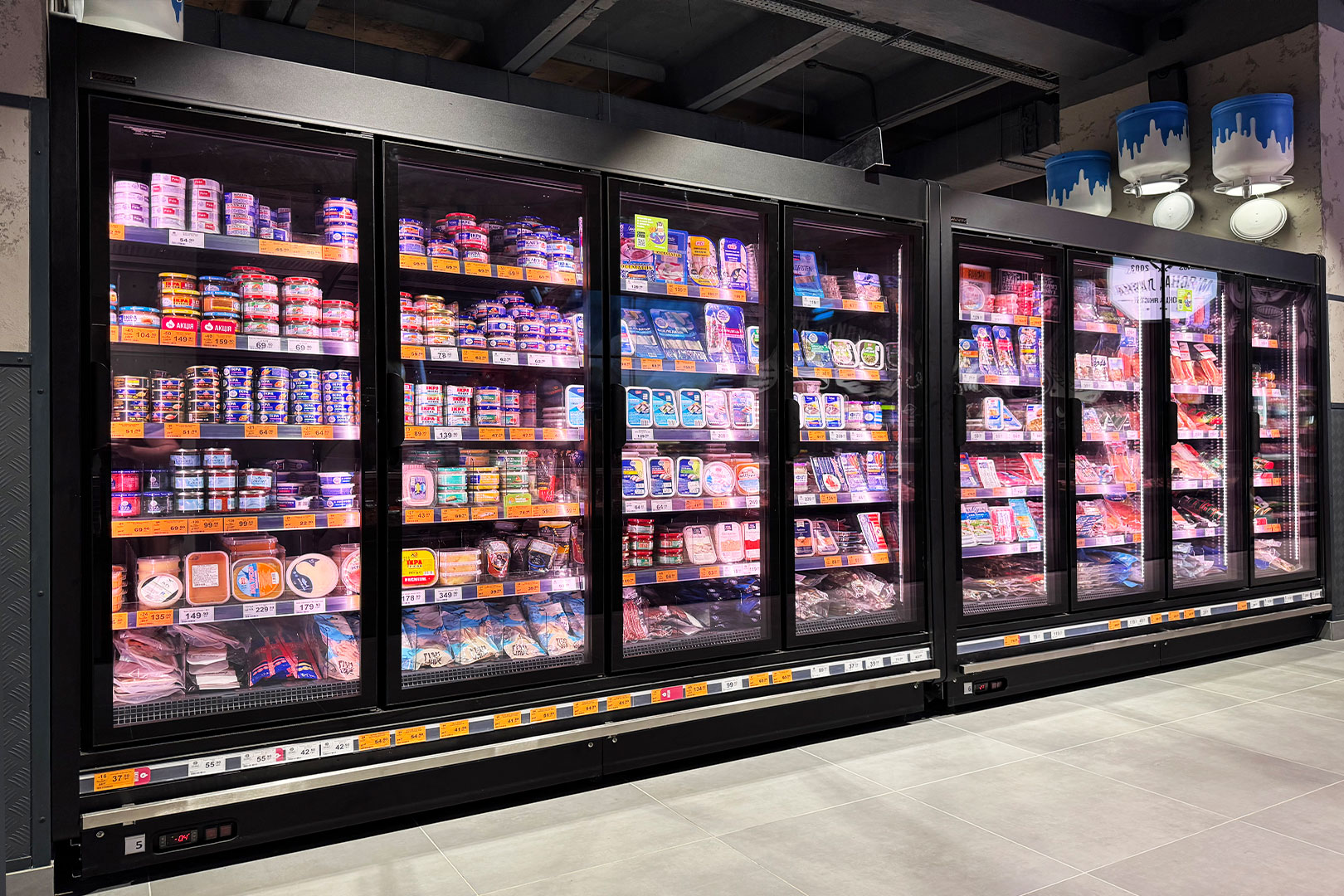 Multideck cabinets Louisiana MV 105 MT D 210-DLM, Varus supermarket, Ukraine Multideck cabinets Louisiana MV 105 MT D 210-DLM, Varus supermarket, Ukraine