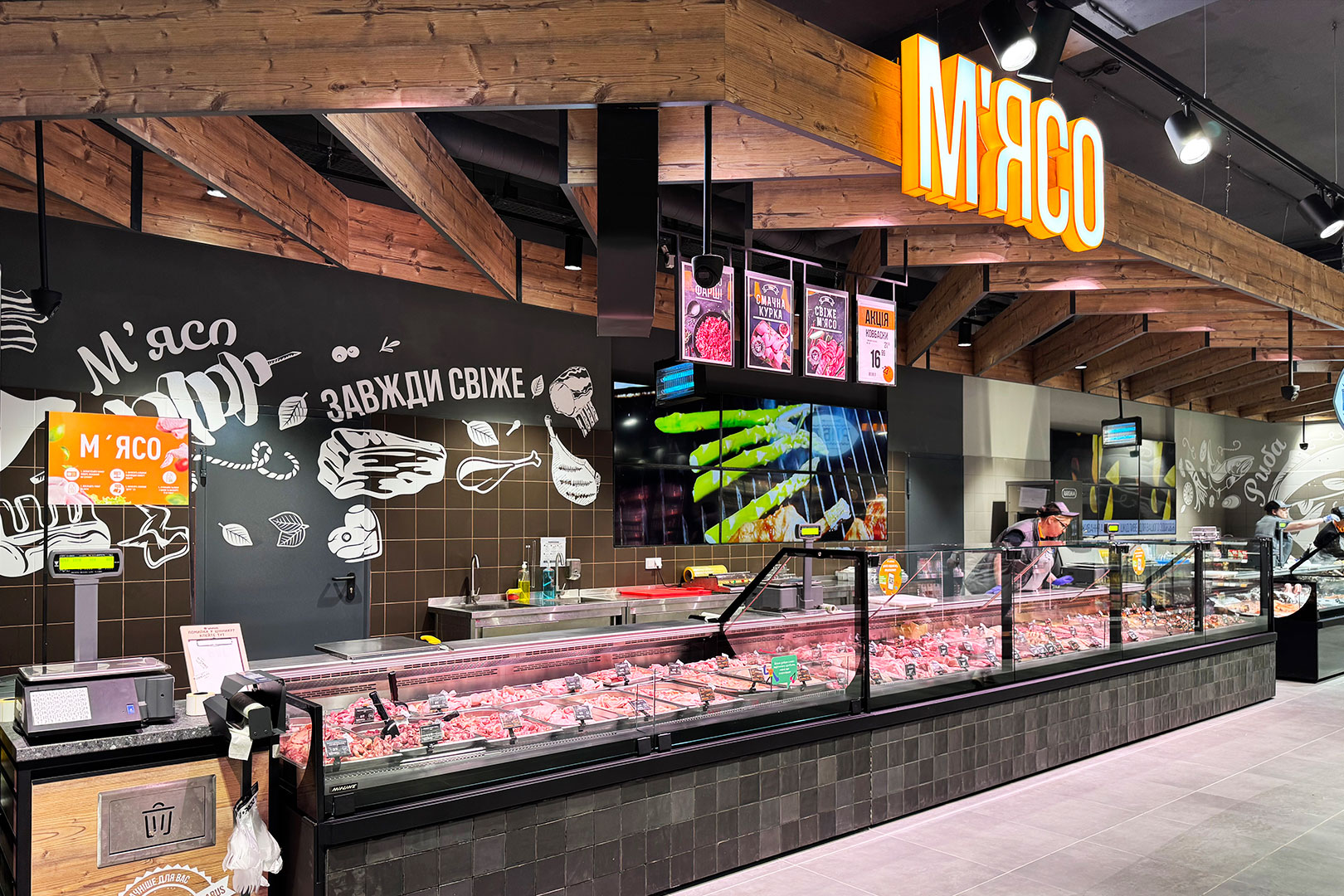 Refrigerated counters Missouri сold diamond MC 126 deli self 084-DBM, Missouri сold diamond MC 126 deli PS 130-DBM, Varus supermarket, Ukraine Refrigerated counters Missouri сold diamond MC 126 deli self 084-DBM, Missouri сold diamond MC 126 deli PS 130-DBM, Varus supermarket, Ukraine