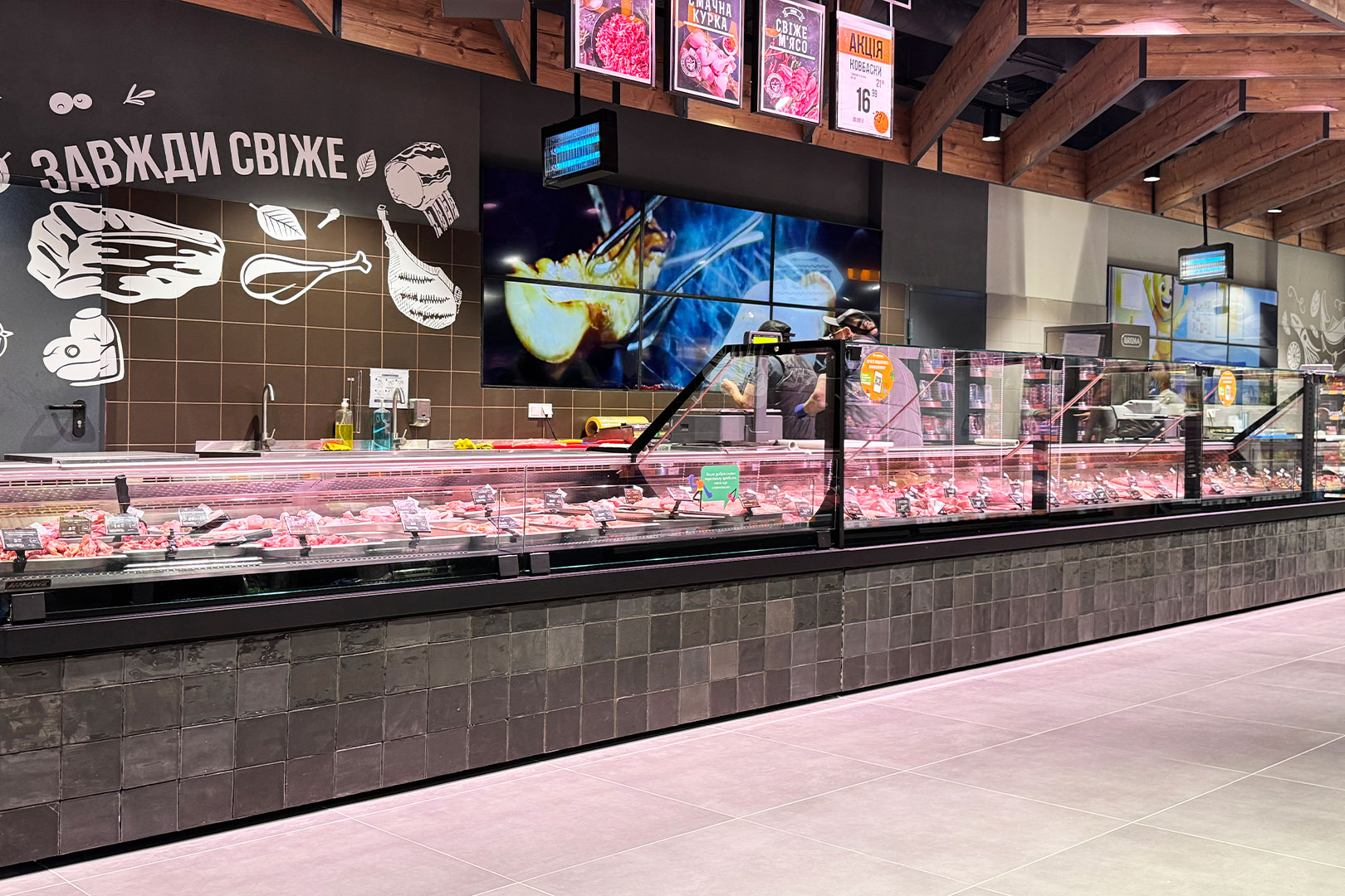 Refrigerated counters Missouri сold diamond MC 126 deli self 084-DBM, Missouri сold diamond MC 126 deli PS 130-DBM, Varus supermarket, Ukraine Refrigerated counters Missouri сold diamond MC 126 deli self 084-DBM, Missouri сold diamond MC 126 deli PS 130-DBM, Varus supermarket, Ukraine