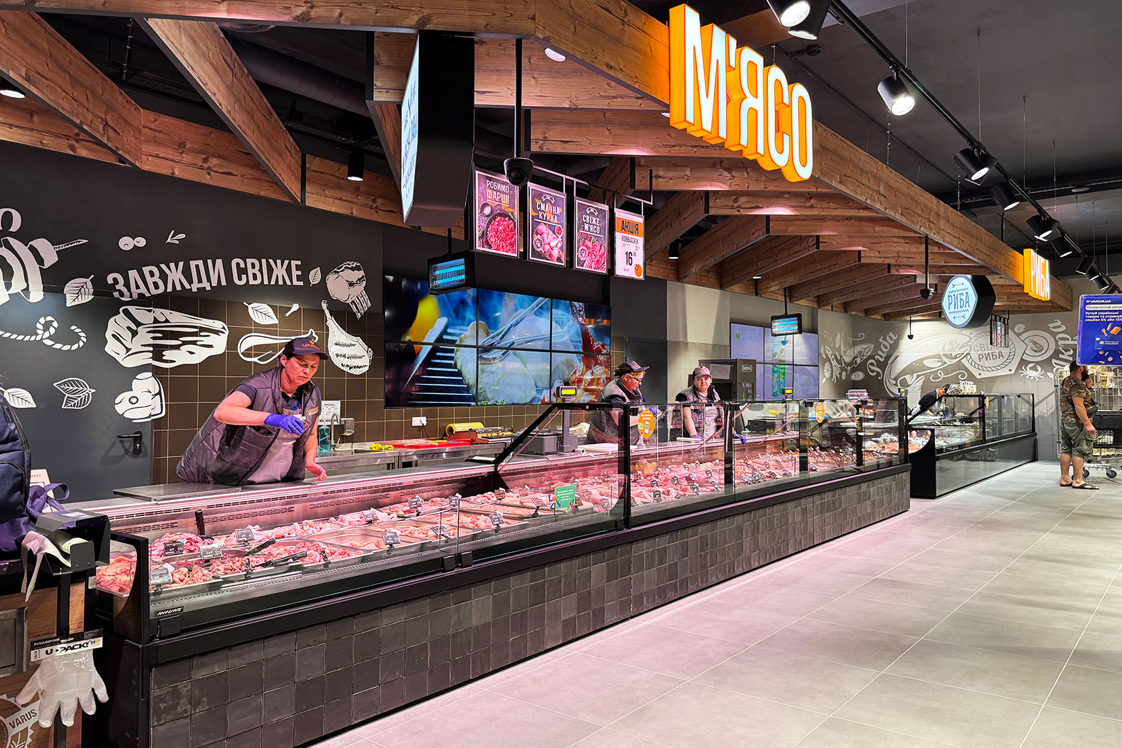 Refrigerated counters Missouri сold diamond MC 126 deli self 084-DBM, Missouri сold diamond MC 126 deli PS 130-DBM, Varus supermarket, Ukraine Refrigerated counters Missouri сold diamond MC 126 deli self 084-DBM, Missouri сold diamond MC 126 deli PS 130-DBM, Varus supermarket, Ukraine