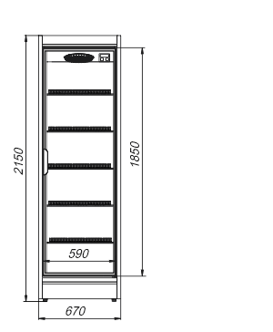 Refrigerated cabinets Kansas A1SG 075 HT 1HD 215-D700A-067